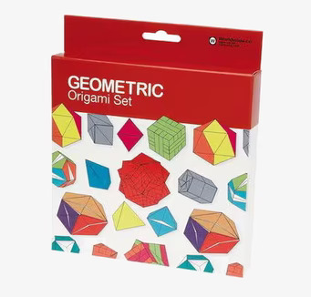 Bild av färgglad origamiuppsättning med geometriska motiv