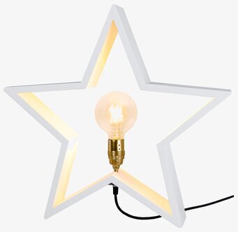 Bild av stilren ljusarmatur med stjärnform och guldsockel