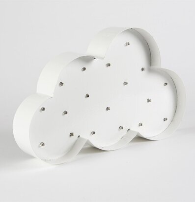 Bild av en molnformad LED-lampa med stjärnliknande ljus