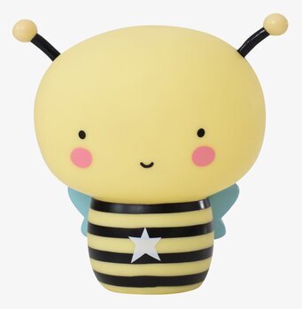 Foto av charmig nattlampa med bi-design för barnrum