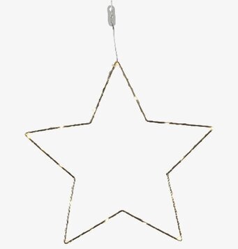 Bild av elegant stjärndekoration i mässing med ljus