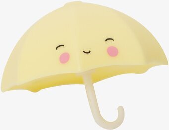 Bild av charmig badleksak: paraply med ansikte