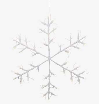 Bild av dekorativ hängande snöflinga med LED-belysning