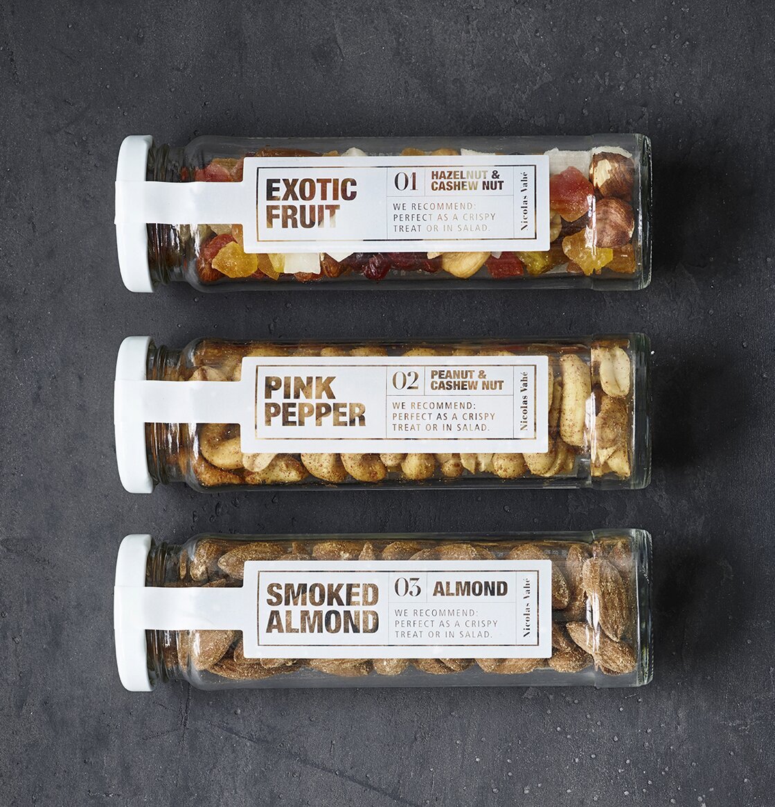 Nötmix - Rökt Mandel från Nicolas Vahé i glasburk