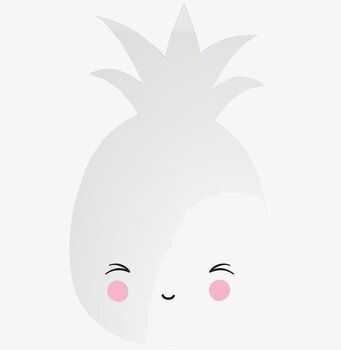 Bild av lekfull spegel med ananasdesign för barnrum