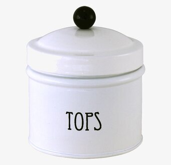 Bild av rund plåtburk med retro och tidlös design