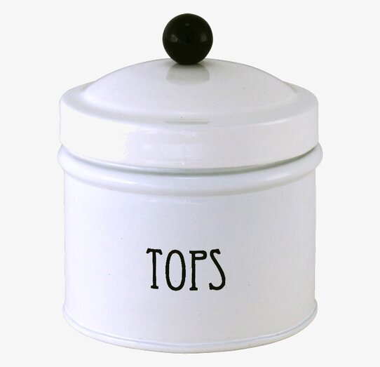 Bild av rund plåtburk med retro och tidlös design