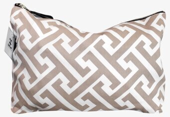 Foto av stilren make-up väska med geometriskt mönster