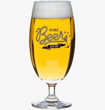 Bild av stilrent ölglas med klassisk och elegant design