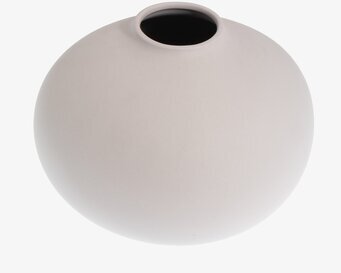 Bild av rund vas med slät yta och klotformad design