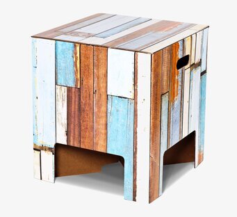 Bild av rustik pall med vintage och återbruk estetik