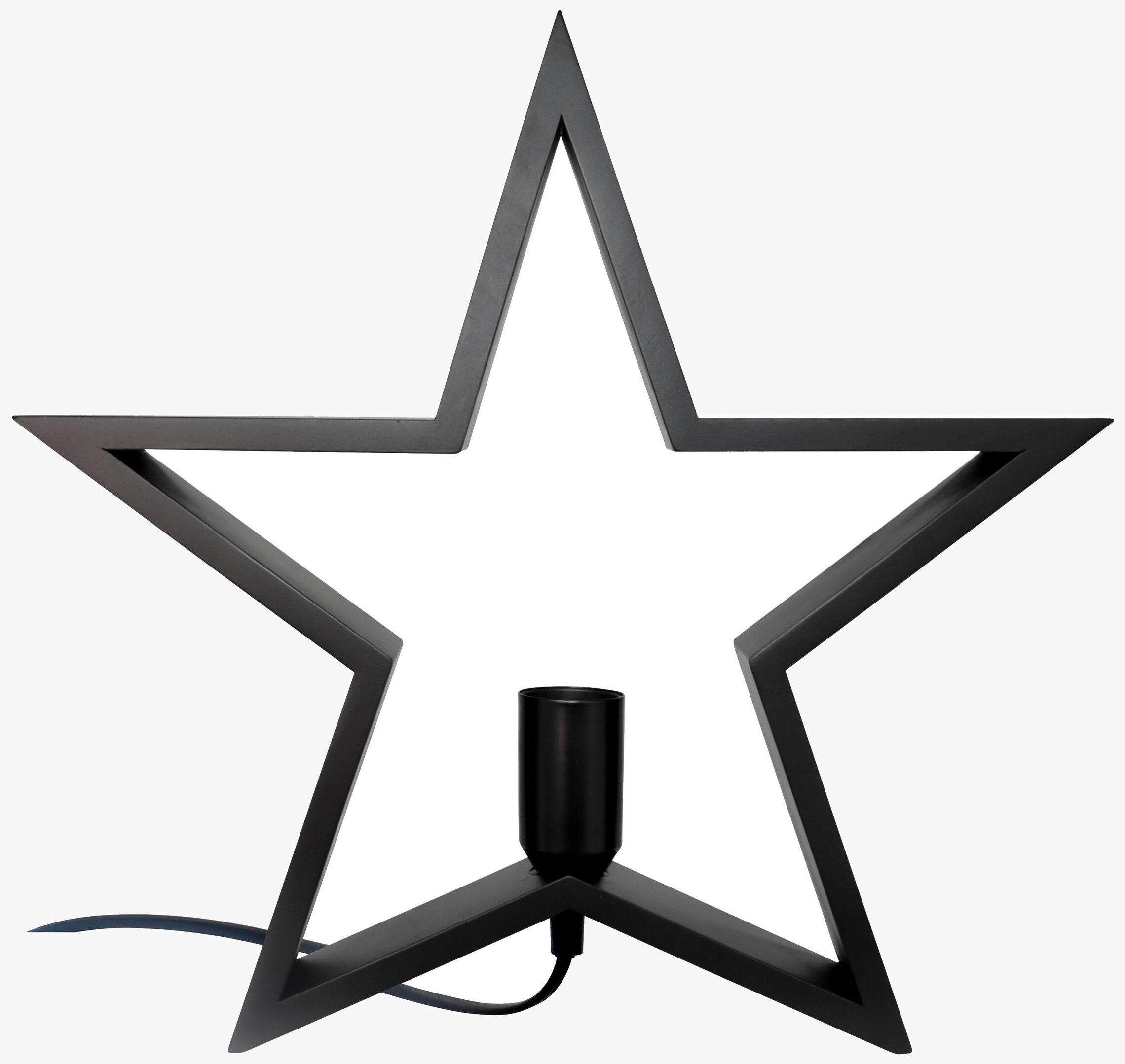 Trästjärna Svart från Havsö, elegant belysningsdekoration