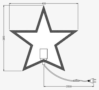 Bild av geometrisk dekorativ stjärna med kabel