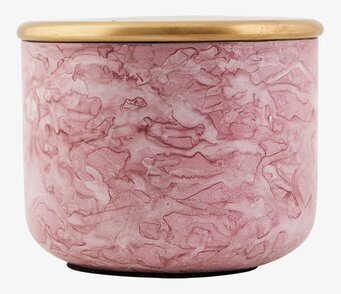 Bild av dekorativ och elegant rosa förvaringsbehållare