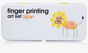 Bild av färgglatt konstset med safari-tema för kreativitet