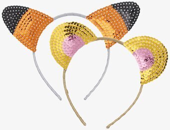 Bild av färgglada paljettdiadem med skimrande effekt