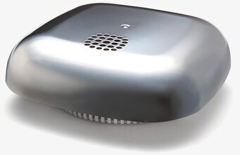 Bild av modern och stilren brandvarnare i kromfinish