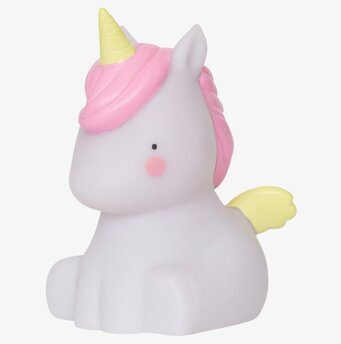 Bild av charmig enhörning i form av dekorativ lampa