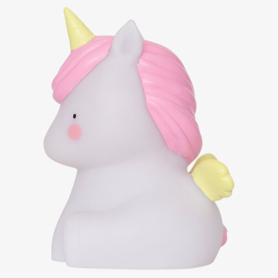 Lampa Unicorn från A Little Lovely Company med rosa detaljer