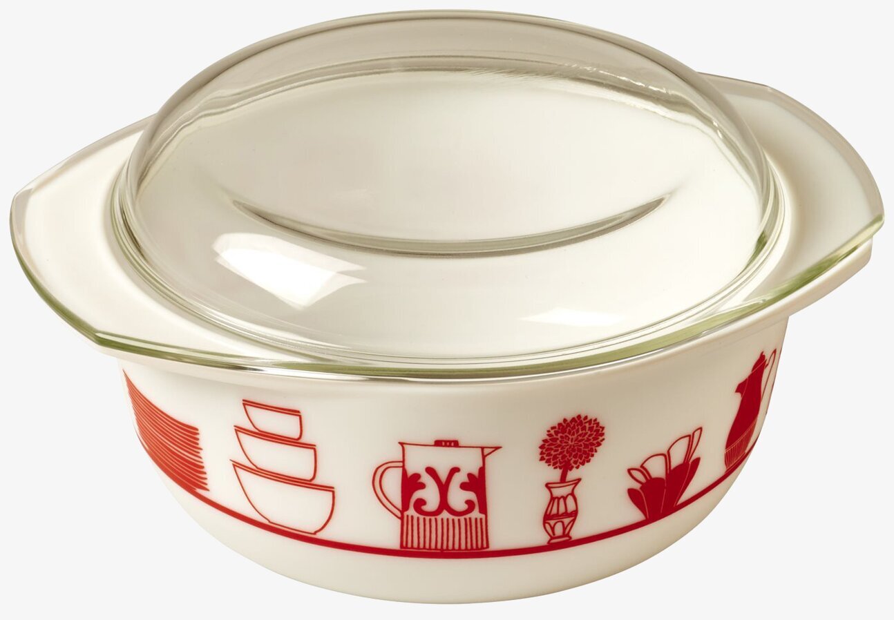 Ugnsform Med Glaslock Röd från Rice med lekfull design