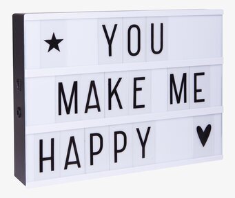 Bild av elegant A4 lightbox med personligt meddelande