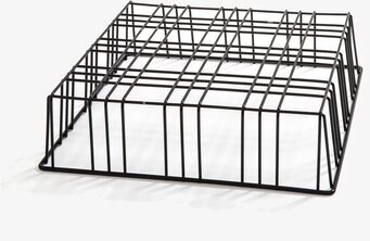 Bild av svart gallerkonstruktion med stilren design