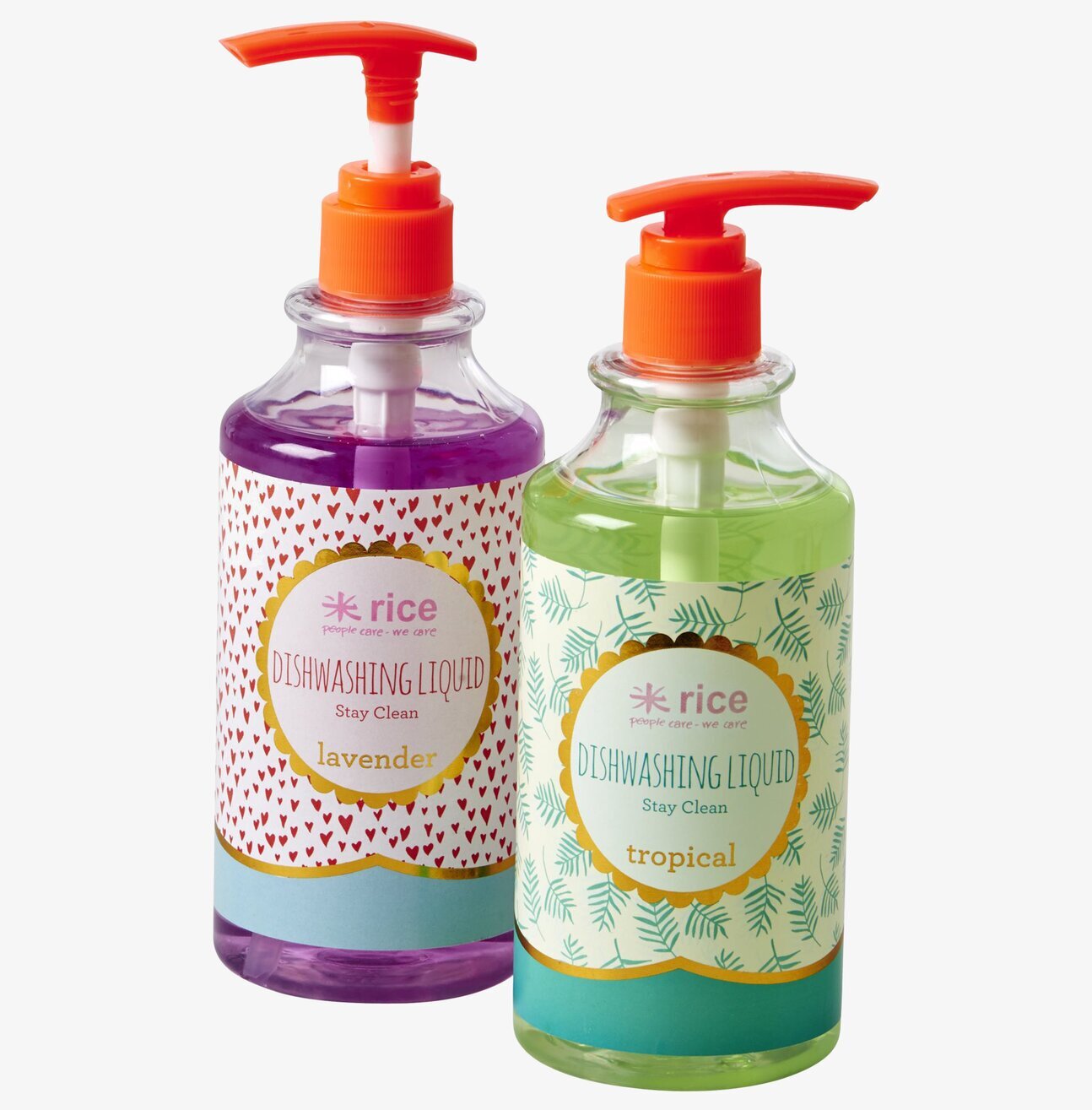 Diskmedel Tropisk från Rice i genomskinlig flaska med pump