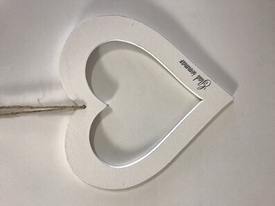 Foto av hjärtformad dekoration med sommarhälsning