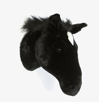 Bild av realistiskt och detaljerat hästhuvud i svart