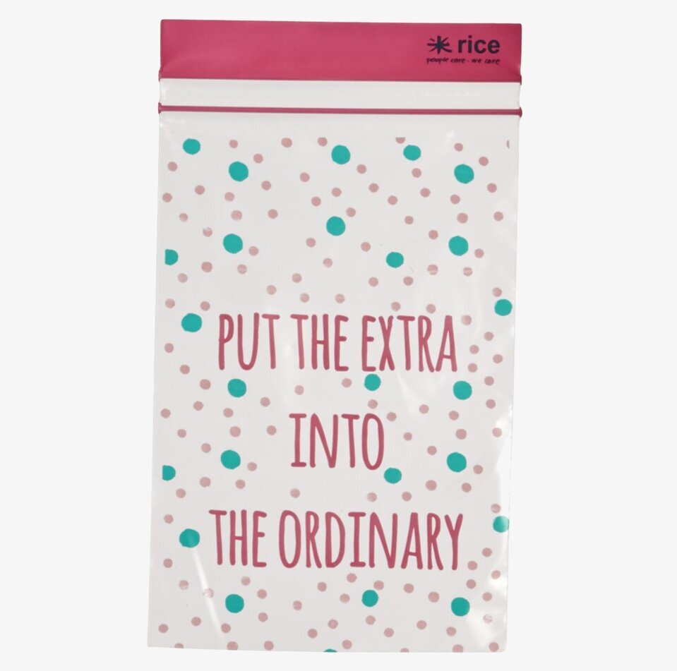 Bild av färgglad ziplock-påse med inspirerande text