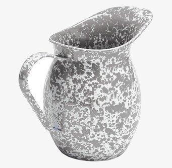 Foto av kanna med grått mönster och unik design