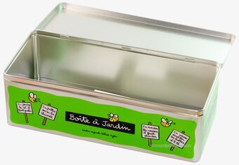 Bild av stilfull och funktionell trädgårdslåda i metall