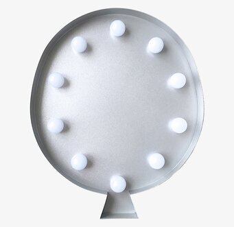 Bild av grå LED-lampa med ballongform för modern inredning