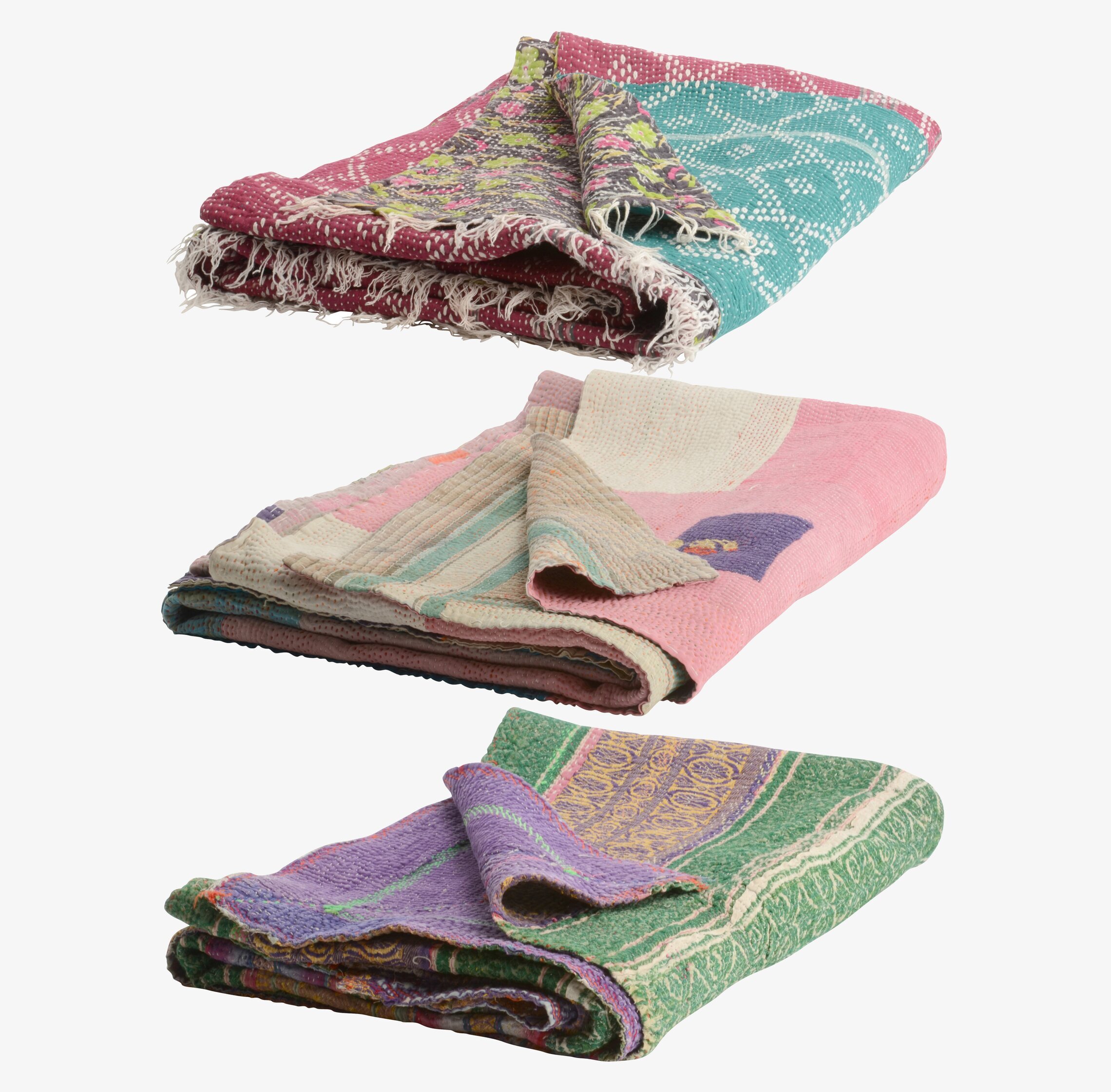 Pläd Sari - IB Laursen, tre unika handgjorda plädar