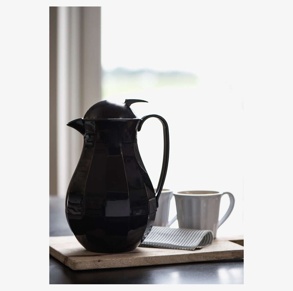 Termos Black från IB Laursen med två vita keramiska muggar