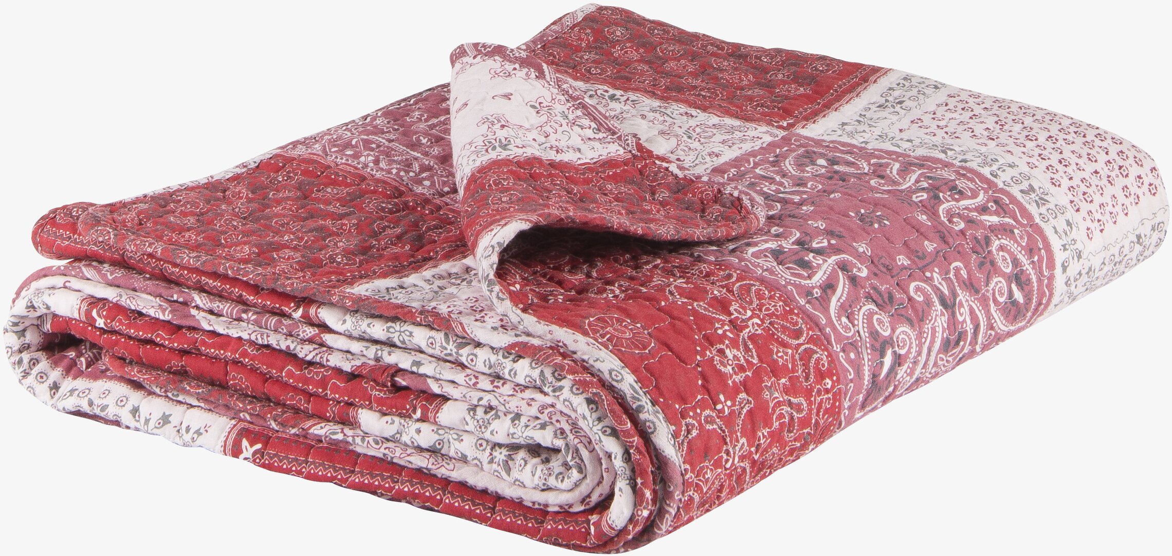 Pläd Patchwork Röd från IB Laursen i olika mönster och färger