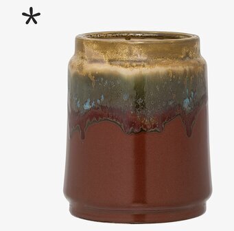 Bild av en elegant, multifärgad vas med unik design