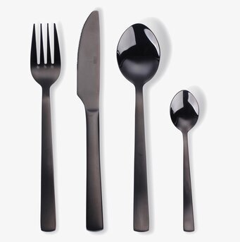 Bild av svart bestickset i modern och tidlös design