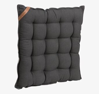 Bild av stilren och bekväm sittdyna i grått mönster