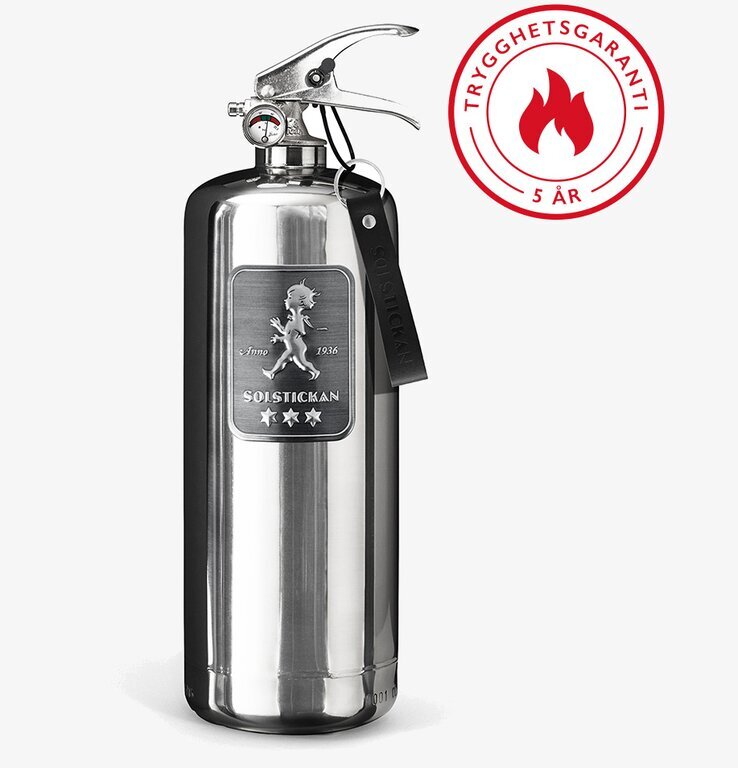 Brandsläckare Design Edition Steel från Solstickan i stål