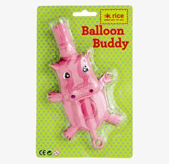 Bild av rosa flodhästballong - lekfull och färgglad