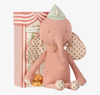 Bild av charmig elefant med cirkustema och nostalgi