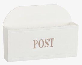 Bild av stilren vit postlåda för väggmontering