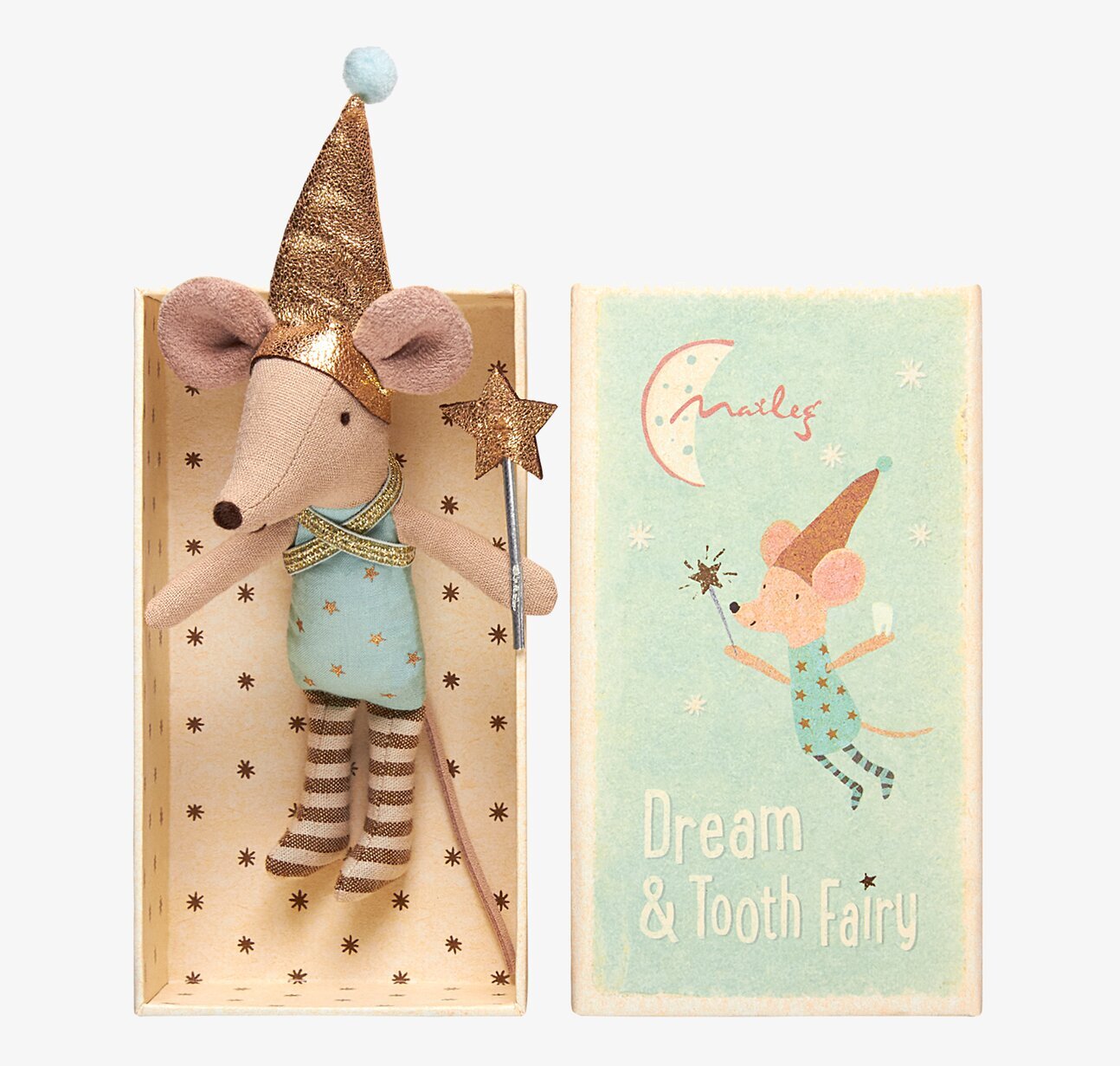 Bild av en detaljrik och fantasifull tandfé i låda