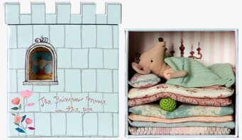 Bild av prinsessmus på madrasser med sagoinspiration