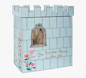 Bild av sagoslottformad förpackning med prinsessmus