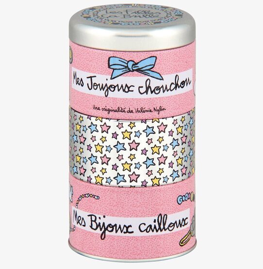 Plåtburk Bijouterier Rosa från Derrière la porte, cylinderform