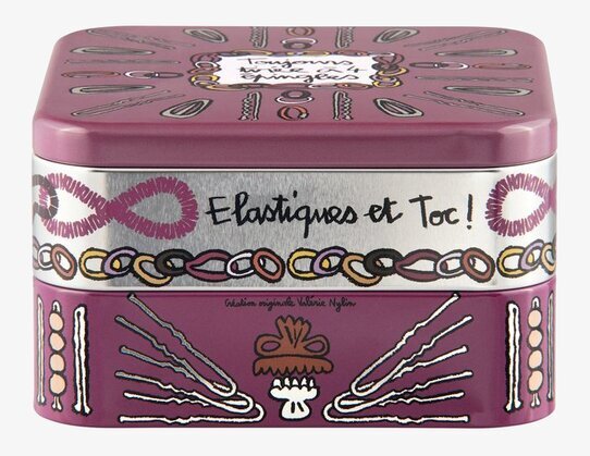 Plåtburk Håraccessoarer från Derriére la porte, färgglad