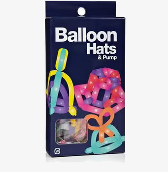 Bild av färgglada ballonghattar med lekfull design