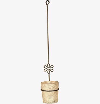 Foto av stilren glasfiberlykta med metallstativ